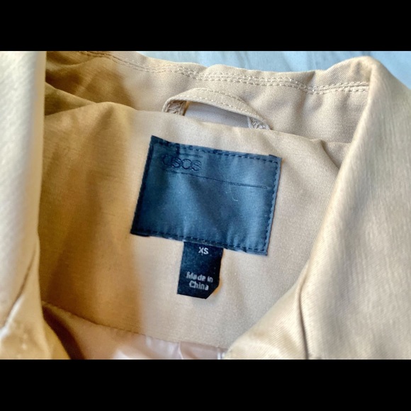 Trench Coat Camel Coat Boxy Longline XS - Picture 6 of 11